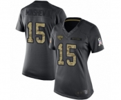 Women's Jacksonville Jaguars #15 Gardner Minshew II Limited Black 2016 Salute to Service Football Jersey