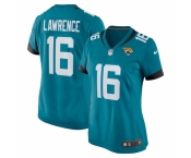 Women's Jacksonville Jaguars #16 Trevor Lawrence Blue Nike Teal 2021 NFL Draft First Round Pick Jersey