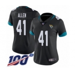 Women's Jacksonville Jaguars #41 Josh Allen Black Team Color Vapor Untouchable Limited Player 100th Season Football Jersey