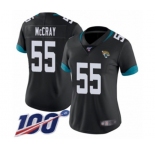 Women's Jacksonville Jaguars #55 Lerentee McCray Black Team Color Vapor Untouchable Limited Player 100th Season Football Jersey