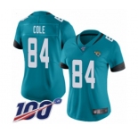 Women's Jacksonville Jaguars #84 Keelan Cole Teal Green Alternate Vapor Untouchable Limited Player 100th Season Football Jersey