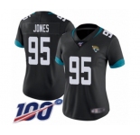 Women's Jacksonville Jaguars #95 Abry Jones Black Team Color Vapor Untouchable Limited Player 100th Season Football Jersey
