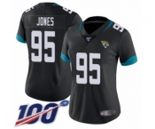 Women's Jacksonville Jaguars #95 Abry Jones Black Team Color Vapor Untouchable Limited Player 100th Season Football Jersey