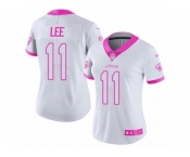 Women's Nike Jacksonville Jaguars #11 Marqise Lee Limited White Pink Rush Fashion NFL Jersey
