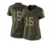 Women's Nike Jacksonville Jaguars #15 Allen Robinson Green Stitched NFL Limited Salute to Service Jersey
