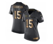 Women's Nike Jacksonville Jaguars #15 Allen Robinson Limited Black Gold Salute to Service NFL Jersey