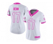 Women's Nike Jacksonville Jaguars #17 Arrelious Benn Limited White Pink Rush Fashion NFL Jersey
