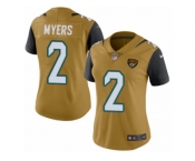 Women's Nike Jacksonville Jaguars #2 Jason Myers Limited Gold Rush NFL Jersey