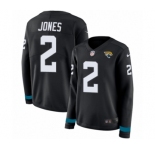 Women's Nike Jacksonville Jaguars #2 Landry Jones Limited Black Therma Long Sleeve NFL Jersey