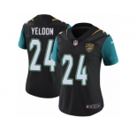 Women's Nike Jacksonville Jaguars #24 T.J. Yeldon Vapor Untouchable Limited Black Alternate NFL Jersey