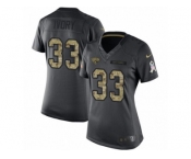 Women's Nike Jacksonville Jaguars #33 Chris Ivory Limited Black 2016 Salute to Service NFL Jersey
