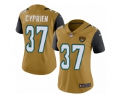 Women's Nike Jacksonville Jaguars #37 John Cyprien Limited Gold Rush NFL Jersey