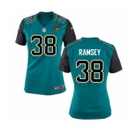 Women's Nike Jacksonville Jaguars #38 Jalen Ramsey Teal Green Team Color NFL Jersey