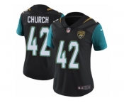 Women's Nike Jacksonville Jaguars #42 Barry Church Vapor Untouchable Limited Black Alternate NFL Jersey