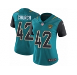 Women's Nike Jacksonville Jaguars #42 Barry Church Vapor Untouchable Limited Teal Green Team Color NFL Jersey