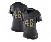 Women's Nike Jacksonville Jaguars #46 Carson Tinker Limited Black 2016 Salute to Service NFL Jersey