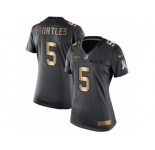 Women's Nike Jacksonville Jaguars #5 Blake Bortles Limited Black Gold Salute to Service NFL Jersey