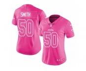 Women's Nike Jacksonville Jaguars #50 Telvin Smith Limited Pink Rush Fashion NFL Jersey