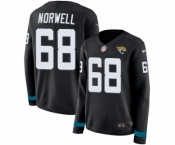 Women's Nike Jacksonville Jaguars #68 Andrew Norwell Limited Black Therma Long Sleeve NFL Jersey