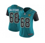 Women's Nike Jacksonville Jaguars #68 Earl Watford Vapor Untouchable Limited Teal Green Team Color NFL Jersey