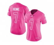 Women's Nike Jacksonville Jaguars #7 Chad Henne Limited Pink Rush Fashion NFL Jersey