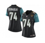 Women's Nike Jacksonville Jaguars #74 Mackenzy Bernadeau Limited Black Alternate NFL Jersey