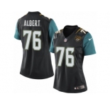 Women's Nike Jacksonville Jaguars #76 Branden Albert Limited Black Alternate NFL Jersey