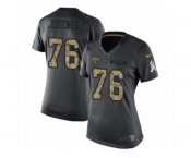 Women's Nike Jacksonville Jaguars #76 Luke Joeckel Limited Black 2016 Salute to Service NFL Jersey