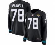 Women's Nike Jacksonville Jaguars #78 Jermey Parnell Limited Black Therma Long Sleeve NFL Jersey