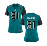 Women's Nike Jacksonville Jaguars #91 YAnnick Ngakoue Teal Green Team Color NFL Jersey