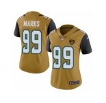 Women's Nike Jacksonville Jaguars #99 Sen'Derrick Marks Limited Gold Rush NFL Jersey