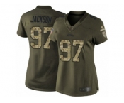 Women's Nike Jacksonville Jaguars #97 Malik Jackson Limited Green Salute to Service NFL Jersey