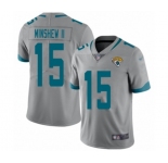 Youth Jacksonville Jaguars #15 Gardner Minshew II Silver Inverted Legend Limited Football Jersey