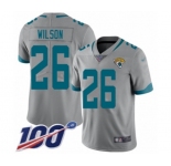 Youth Jacksonville Jaguars #26 Jarrod Wilson Silver Inverted Legend Limited 100th Season Football Jersey