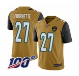 Youth Jacksonville Jaguars #27 Leonard Fournette Limited Gold Rush Vapor Untouchable 100th Season Football Jersey