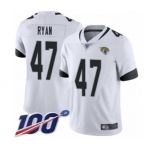 Youth Jacksonville Jaguars #47 Jake Ryan White Vapor Untouchable Limited Player 100th Season Football Jersey