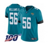 Youth Jacksonville Jaguars #56 Quincy Williams II Teal Green Alternate Vapor Untouchable Limited Player 100th Season Football Jersey