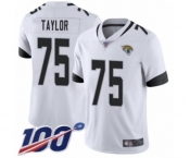 Youth Jacksonville Jaguars #75 Jawaan Taylor White Vapor Untouchable Limited Player 100th Season Football Jersey