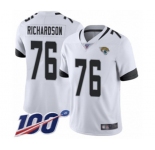 Youth Jacksonville Jaguars #76 Will Richardson White Vapor Untouchable Limited Player 100th Season Football Jersey