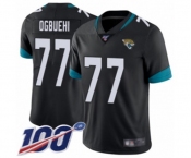 Youth Jacksonville Jaguars #77 Cedric Ogbuehi Black Team Color Vapor Untouchable Limited Player 100th Season Football Jersey