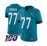 Youth Jacksonville Jaguars #77 Cedric Ogbuehi Teal Green Alternate Vapor Untouchable Limited Player 100th Season Football Jersey
