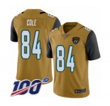 Youth Jacksonville Jaguars #84 Keelan Cole Limited Gold Rush Vapor Untouchable 100th Season Football Jersey