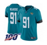 Youth Jacksonville Jaguars #91 Yannick Ngakoue Teal Green Alternate Vapor Untouchable Limited Player 100th Season Football Jersey