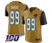 Youth Jacksonville Jaguars #99 Marcell Dareus Limited Gold Rush Vapor Untouchable 100th Season Football Jersey