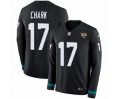 Youth Nike Jacksonville Jaguars #17 DJ Chark Limited Black Therma Long Sleeve NFL Jersey
