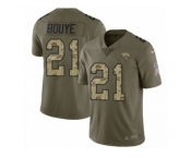 Youth Nike Jacksonville Jaguars #21 A.J. Bouye Limited Olive Camo 2017 Salute to Service NFL Jersey