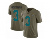 Youth Nike Jacksonville Jaguars #3 Brad Nortman Limited Olive 2017 Salute to Service NFL Jersey