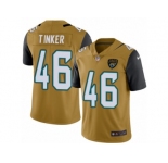 Youth Nike Jacksonville Jaguars #46 Carson Tinker Limited Gold Rush NFL Jersey