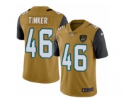 Youth Nike Jacksonville Jaguars #46 Carson Tinker Limited Gold Rush NFL Jersey