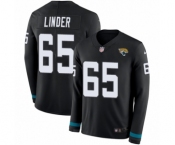 Youth Nike Jacksonville Jaguars #65 Brandon Linder Limited Black Therma Long Sleeve NFL Jersey